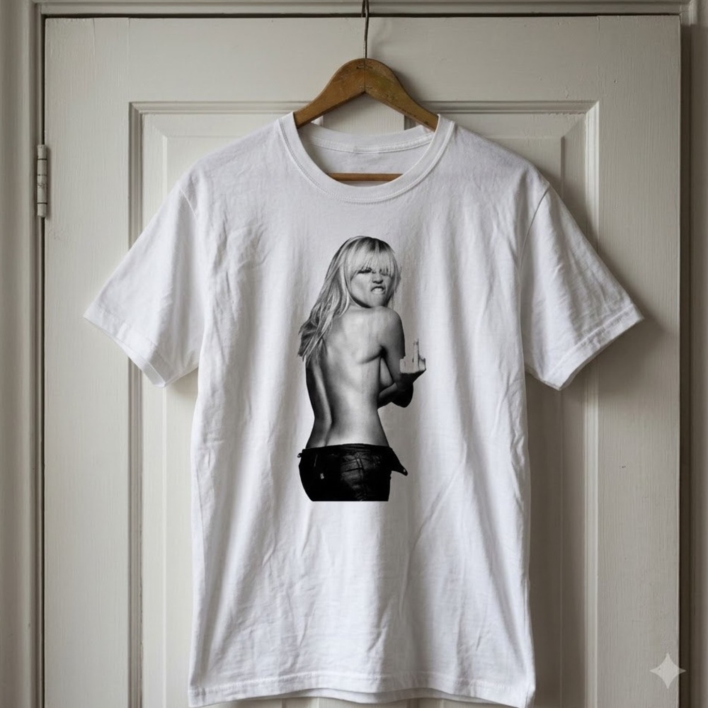 Kate Moss F*ck You Giving White Fun T-Shirt